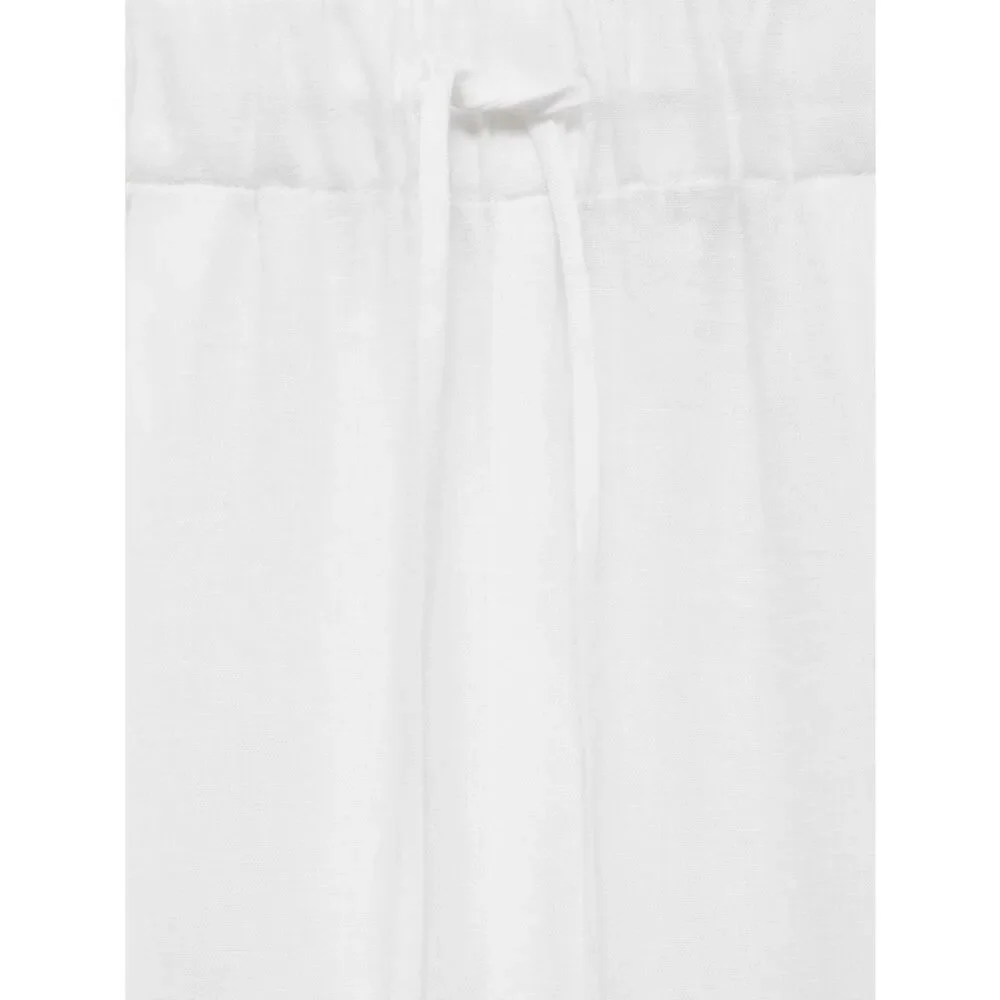 Mango Co-Ord Linen Set Flowy Pants and Blouse New